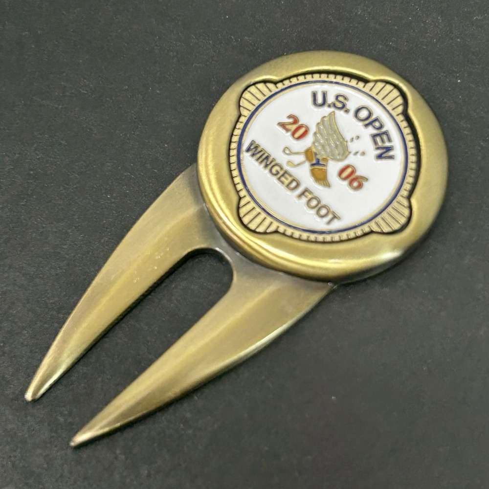 2006 U.S. OPEN Golf Divot Tool With Removable Ball Marker, Winged Foot, Vintage